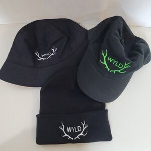 Wyld Three-Bundle Bucket Hat Knit Hat Adjustable Panel Cap - OS Fits Most/Unisex